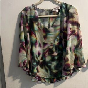 Jennifer‎ Lopez Red and Pink Blouse